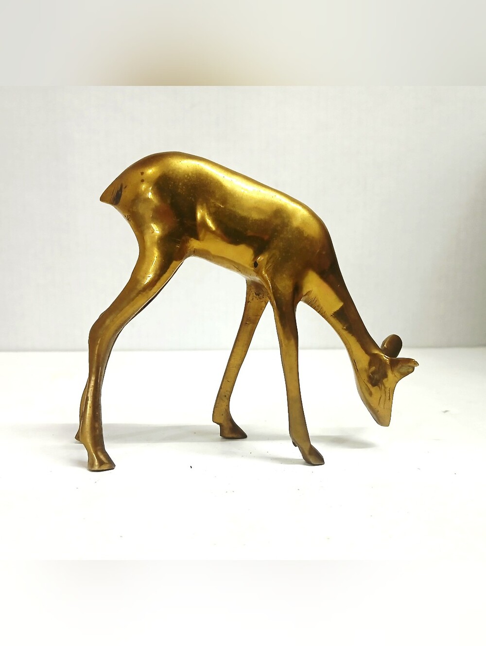 Vintagw Brass Deer Figurine